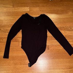 Black ribbed bodysuit